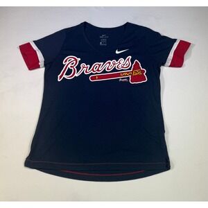Nike Dri Fit Atlanta Braves MLB Baseball Graphic T-Shirt Womens XL‎